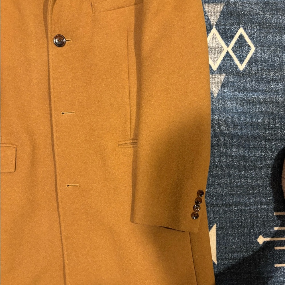 Men's Camel J.Crew Topcoat - Picture 4 of 8